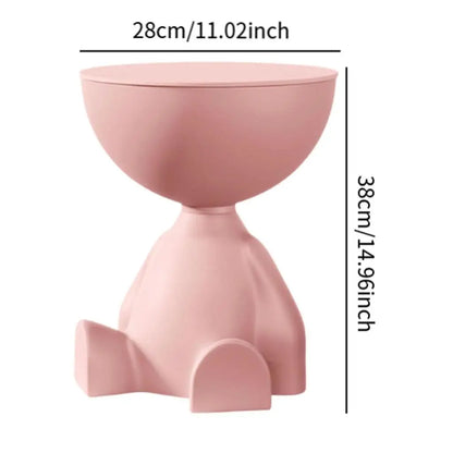 Side End Table Household Ornament Multifunction Sculpture Furniture Flat Head Figurine Sofa Edge Table Household