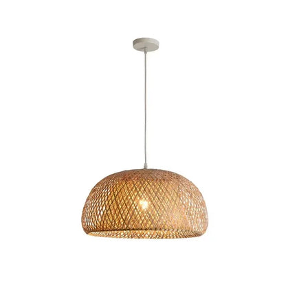 2025 Bamboo Pendant Lamps Hand Knitted Chinese Style Weaving Hanging Lamps 26Cm Restaurant Home Decor Lighting Fixtures HOT