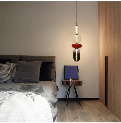 2025 Post Modern Bedside Chandelier Creative Color Candy Pendant Lamp Italian Design Restaurant Display Window Glass Pendant Lamp