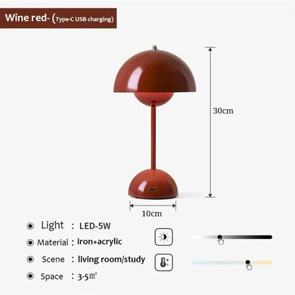 USB Lampe Champignon de Table et bureau couleur varier