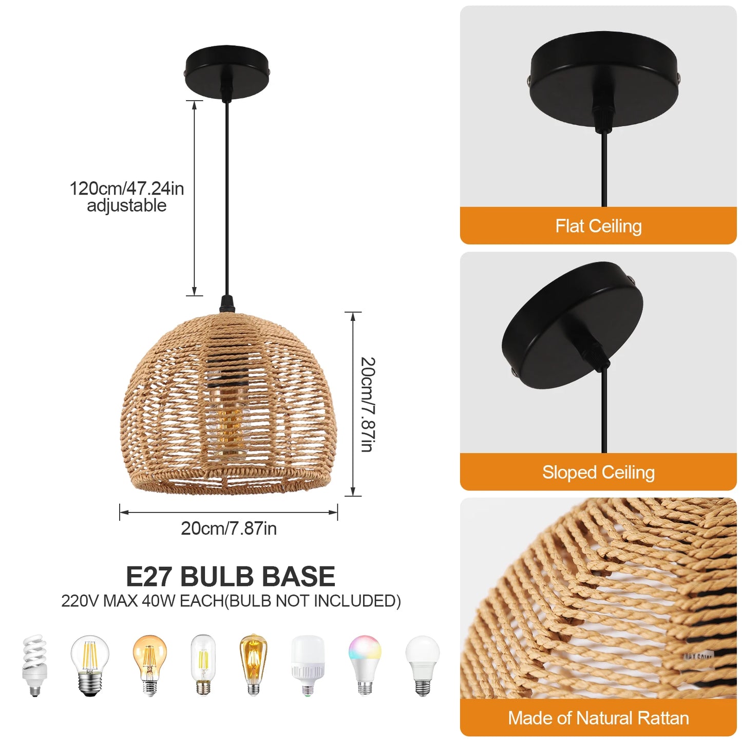 lampe suspendu de style retro