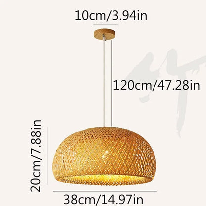 lampe suspendu en rotin