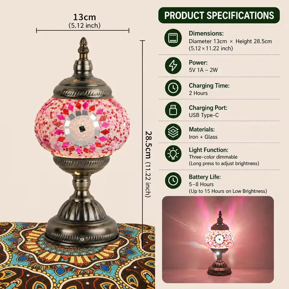 LED Table Lamp Touch Sensor Desktop Night Light Rechargeable Wireless Reading Lamp for Restaurant Hotel Bar Bedroom Decor Light
