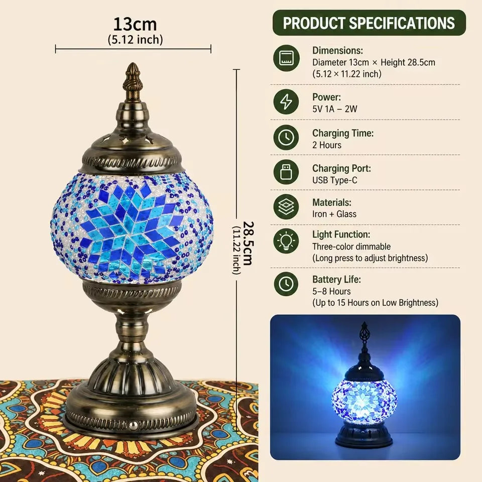 LED Table Lamp Touch Sensor Desktop Night Light Rechargeable Wireless Reading Lamp for Restaurant Hotel Bar Bedroom Decor Light