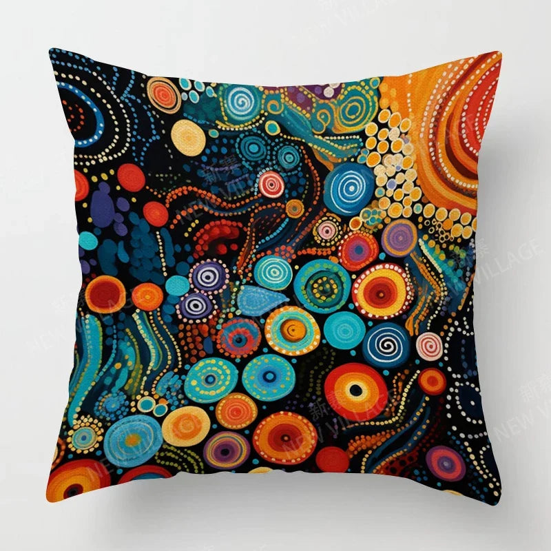 authentic multi-color cushion cover
