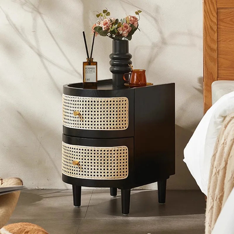 table  basse d appoint en rotin de style Japonais