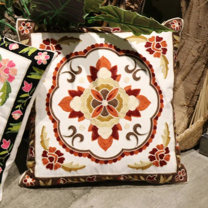 Pastoral Retro Embroidered Cushion Cover, Home Decor,Throw Pillow Cover,Nordic Style,Sofa,Living Room Cotton Pillowcases,45X45Cm