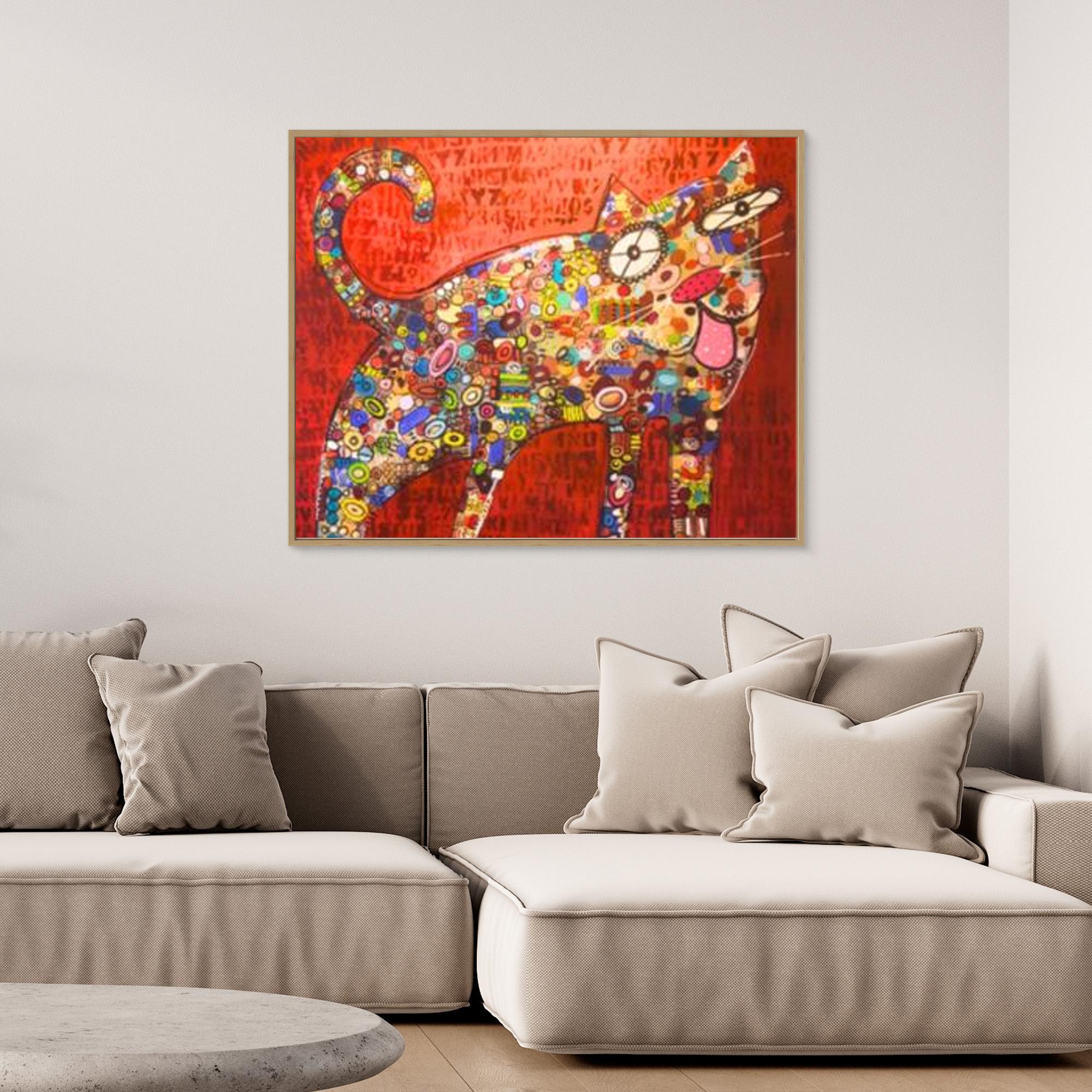 Canvas print impression Color Funny Dog 