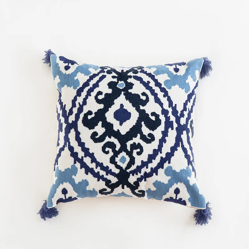 Boho Ethnic Style Sofa Decorative Pillows Covers Lengthen Flower Embroidered Cushion 60*30 for Bedroom Sofa Chair Lumbar Pillow