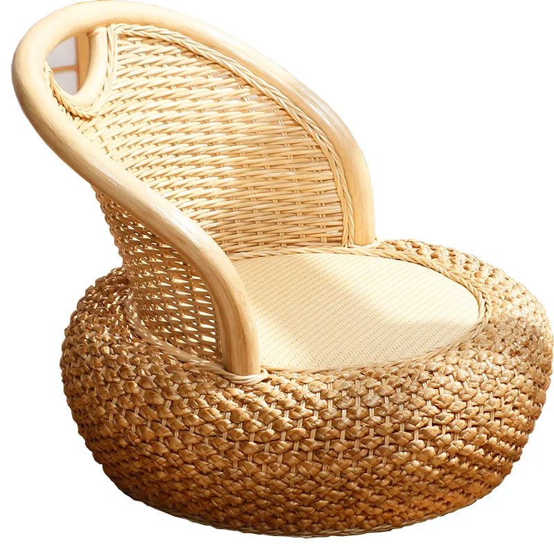 Chaise basse en rotin style Japonais