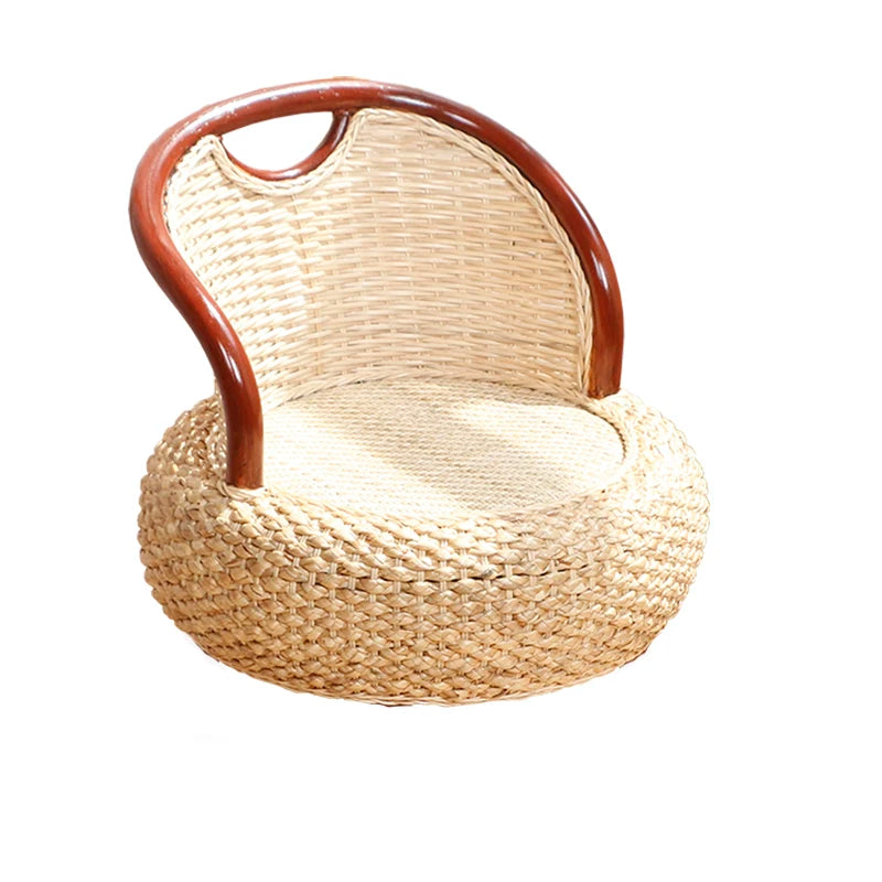 Chaise basse en rotin style Japonais
