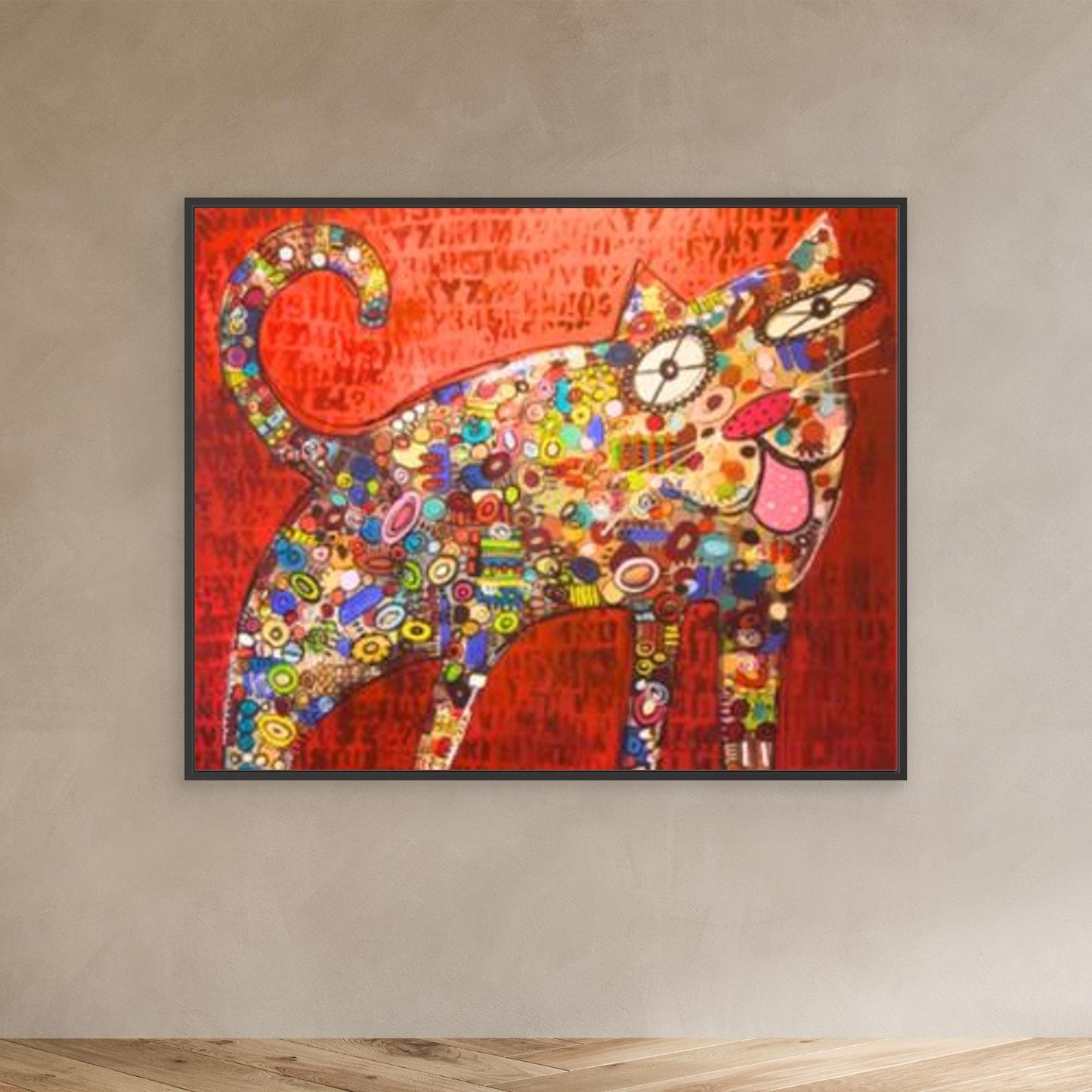 Canvas print impression Color Funny Dog 