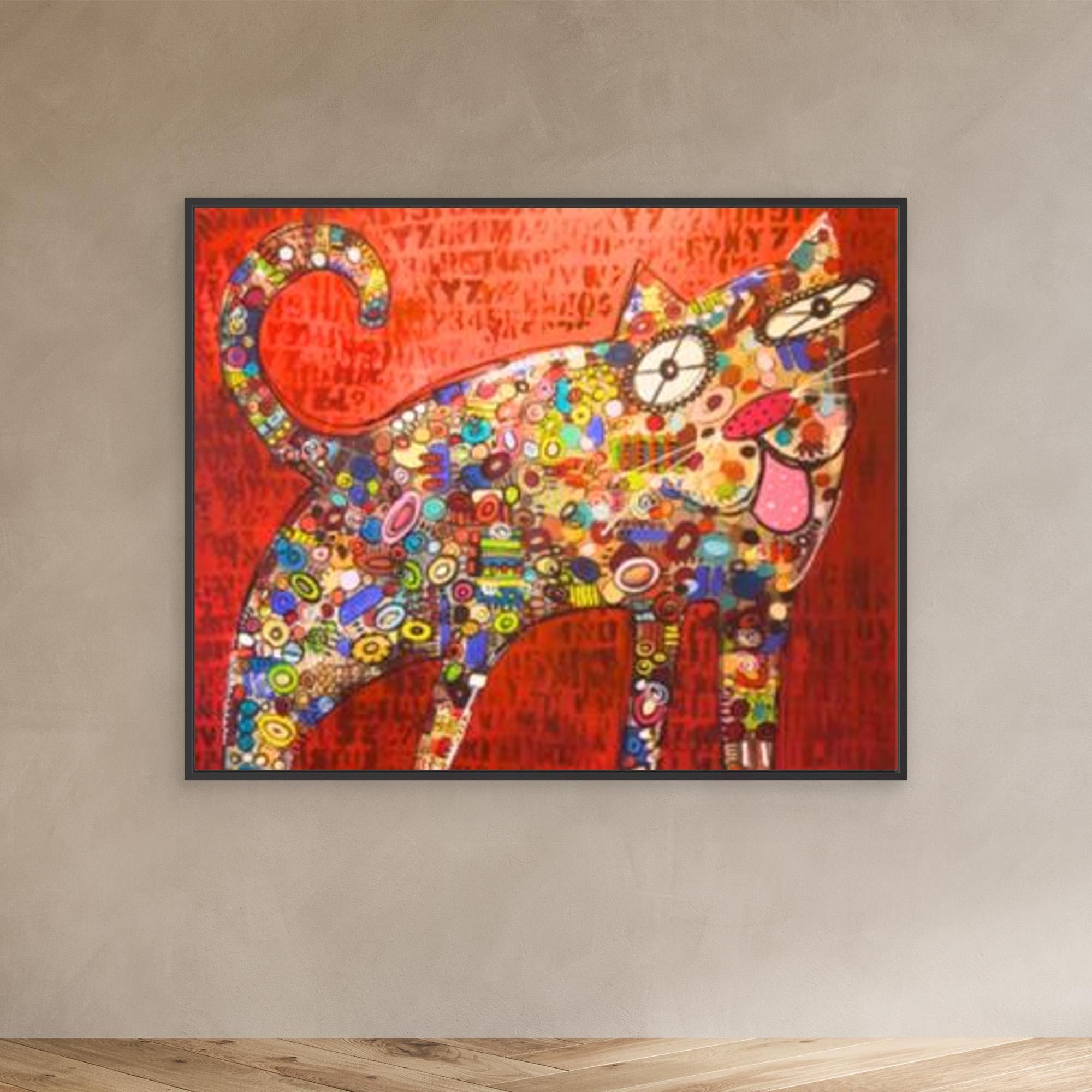 Canvas print impression Color Funny Dog 