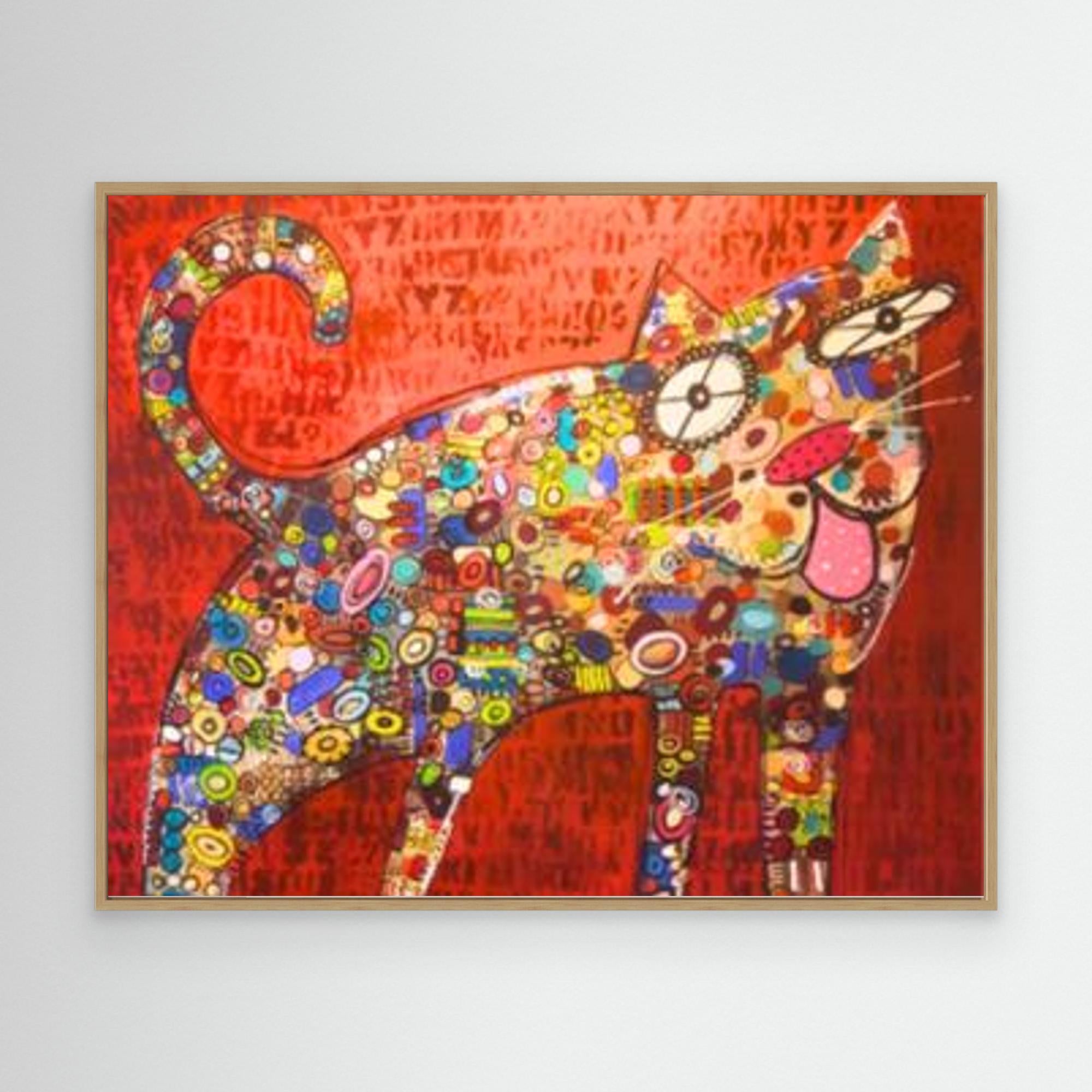 Canvas print impression Color Funny Dog 