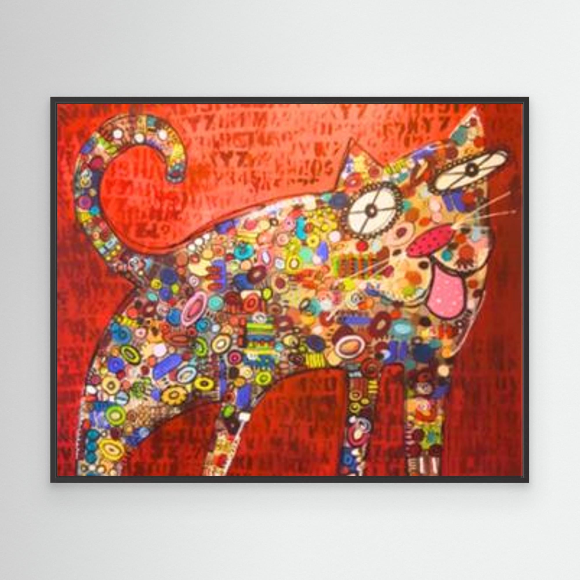 Canvas print impression Color Funny Dog 