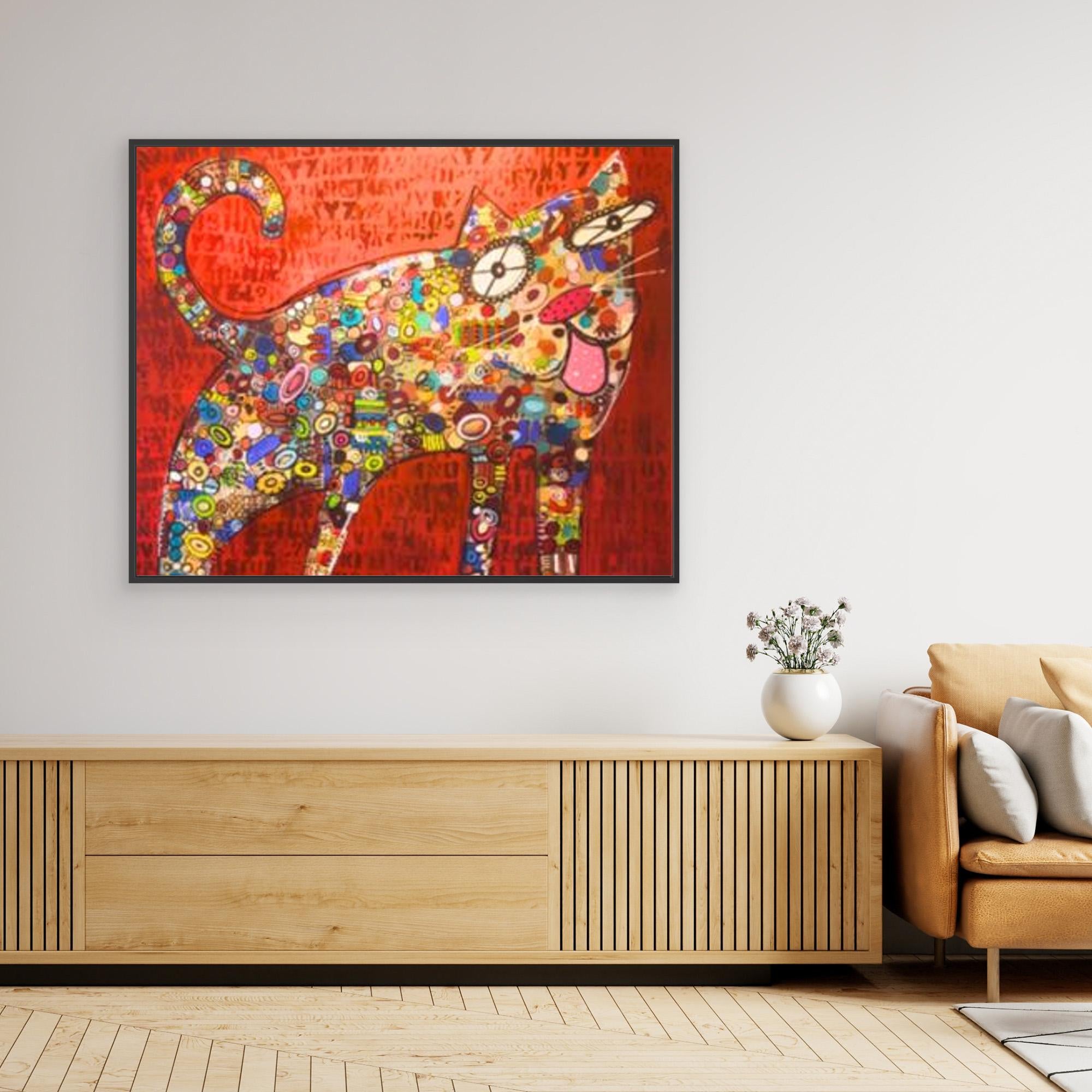 Canvas print impression Color Funny Dog 